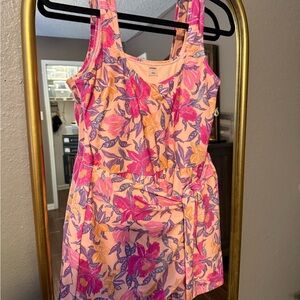 Old Navy Pink and Orange Floral Dress